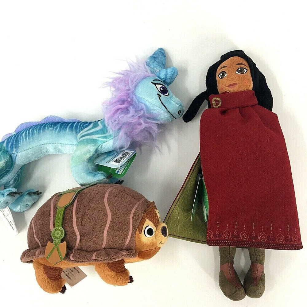 Disney Raya and The Last Dragon Plush Sisu, Tuk Tuk, Raya Girl Set 3 Characters